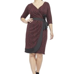 IGIGI NICOLE DRESS JACQUARD BLACK BURGUNDY